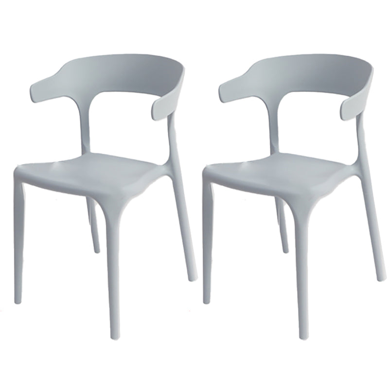 Modern Style Plastic Side Chair Open Back Dining Side Chair 17"x18"x30"