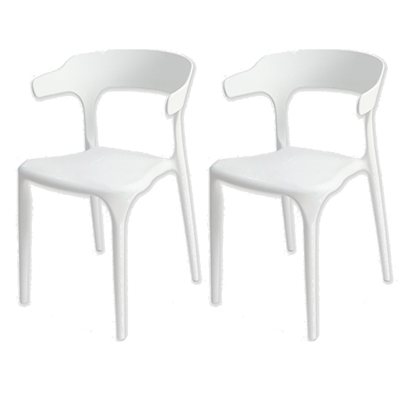 Modern Style Plastic Side Chair Open Back Dining Side Chair 17"x18"x30"