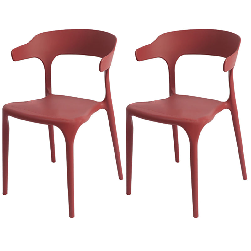 Modern Style Plastic Side Chair Open Back Dining Side Chair 17"x18"x30"