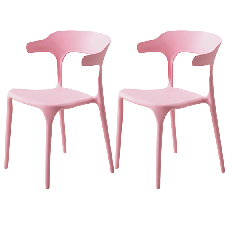 Modern Style Plastic Side Chair Open Back Dining Side Chair 17"x18"x30"