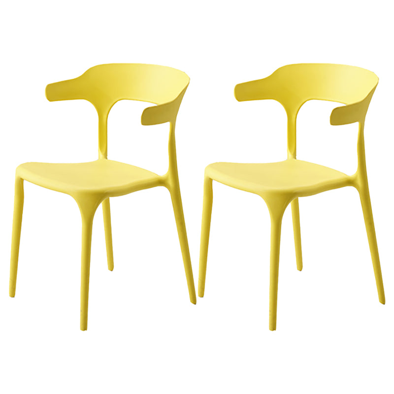 Modern Style Plastic Side Chair Open Back Dining Side Chair 17"x18"x30"