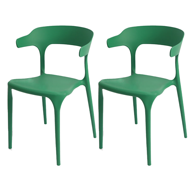 Modern Style Plastic Side Chair Open Back Dining Side Chair 17"x18"x30"