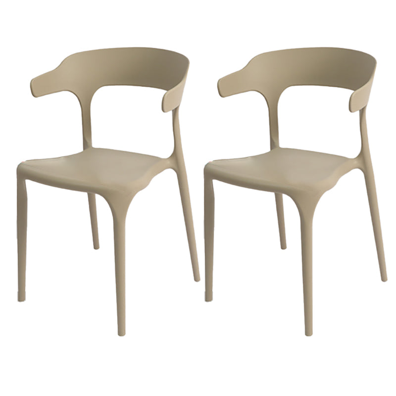 Modern Style Plastic Side Chair Open Back Dining Side Chair 17"x18"x30"