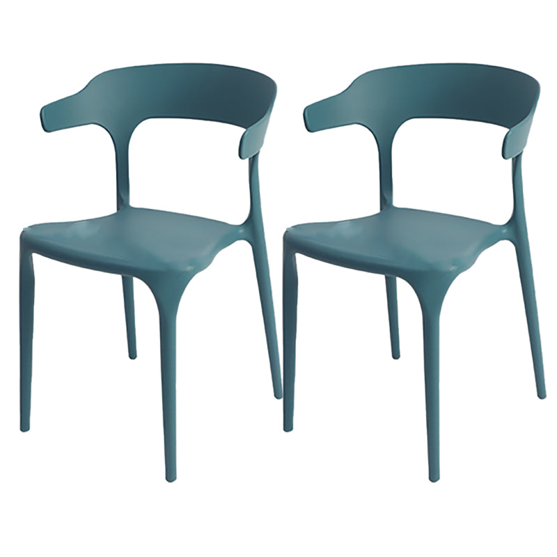 Modern Style Plastic Side Chair Open Back Dining Side Chair 17"x18"x30"