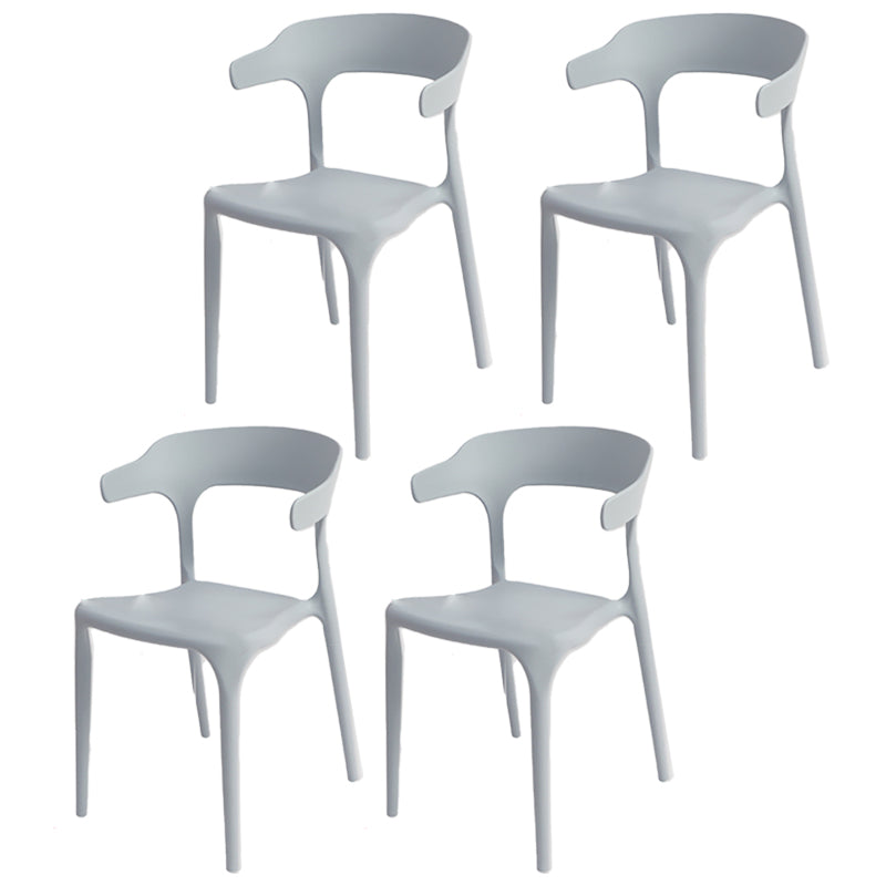 Modern Style Plastic Side Chair Open Back Dining Side Chair 17"x18"x30"