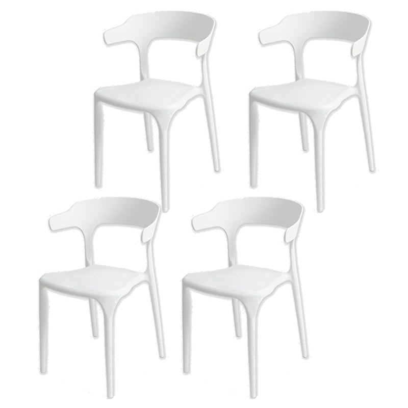 Modern Style Plastic Side Chair Open Back Dining Side Chair 17"x18"x30"