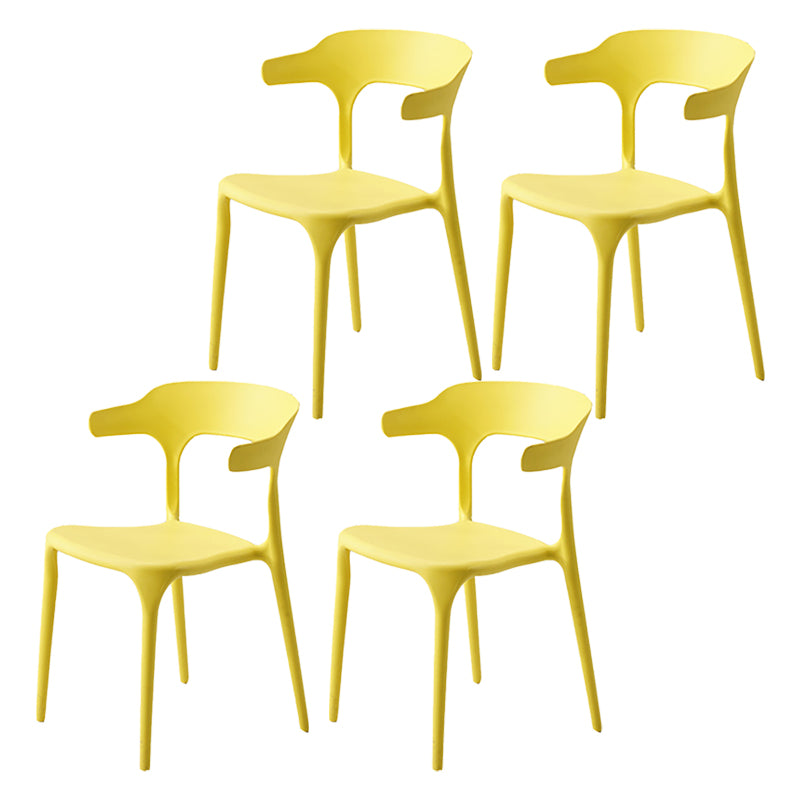 Modern Style Plastic Side Chair Open Back Dining Side Chair 17"x18"x30"