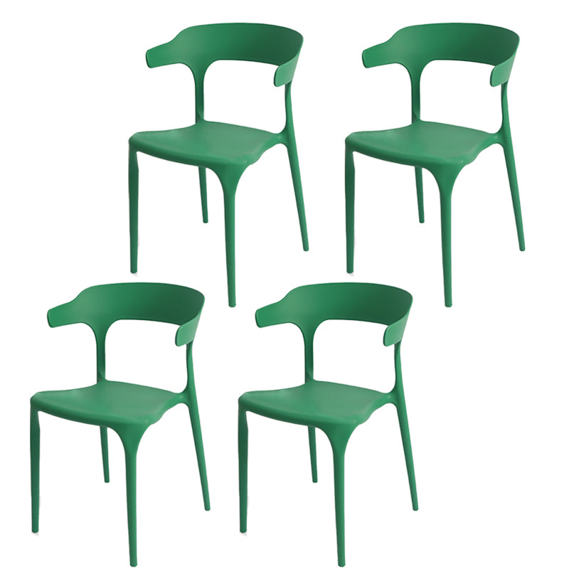 Modern Style Plastic Side Chair Open Back Dining Side Chair 17"x18"x30"