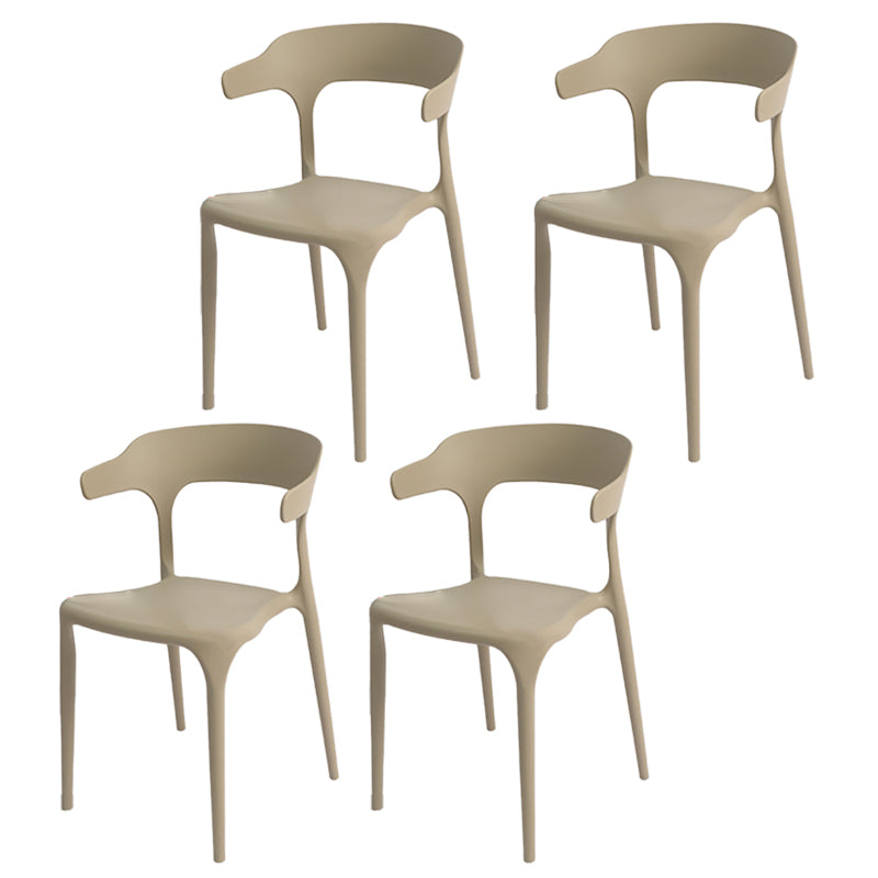 Modern Style Plastic Side Chair Open Back Dining Side Chair 17"x18"x30"