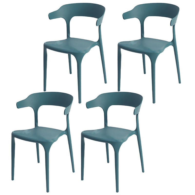 Modern Style Plastic Side Chair Open Back Dining Side Chair 17"x18"x30"