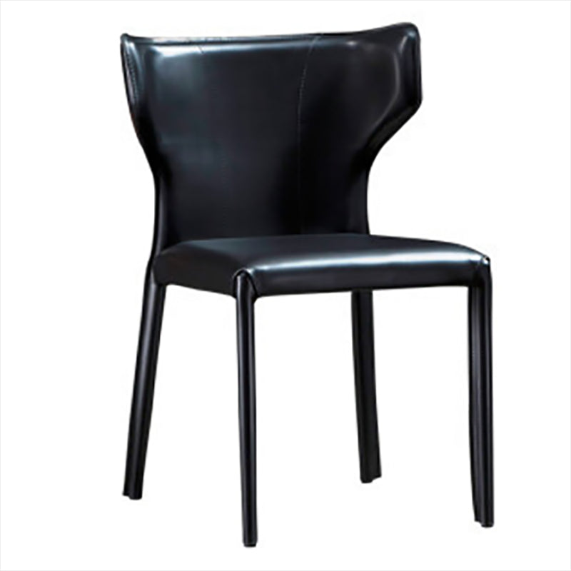 Modern Style Wingback Side Chair PU Leather Chairs for Dining Room