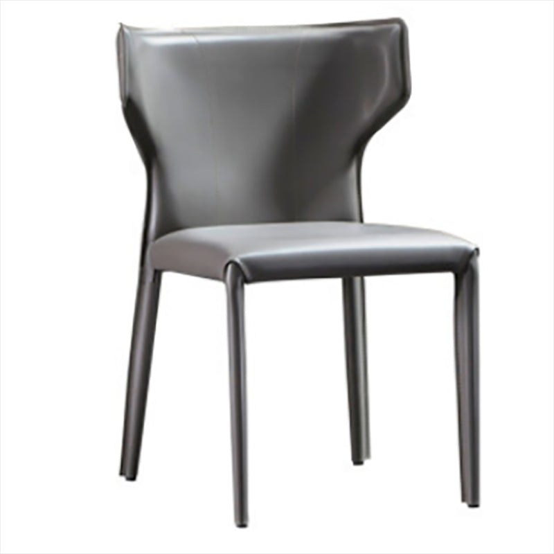 Modern Style Wingback Side Chair PU Leather Chairs for Dining Room