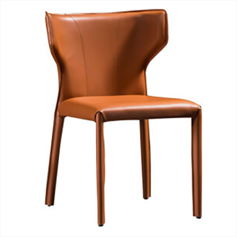 Modern Style Wingback Side Chair PU Leather Chairs for Dining Room