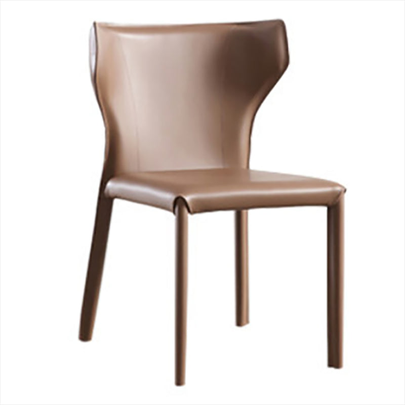 Modern Style Wingback Side Chair PU Leather Chairs for Dining Room