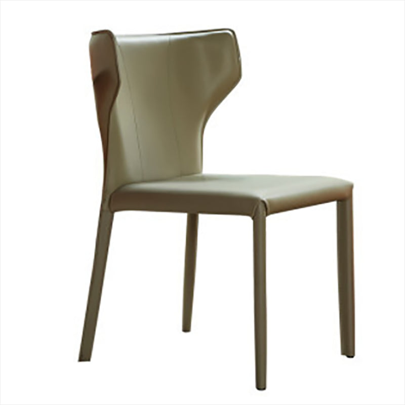 Modern Style Wingback Side Chair PU Leather Chairs for Dining Room