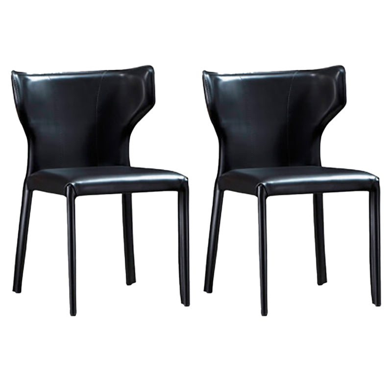 Modern Style Wingback Side Chair PU Leather Chairs for Dining Room