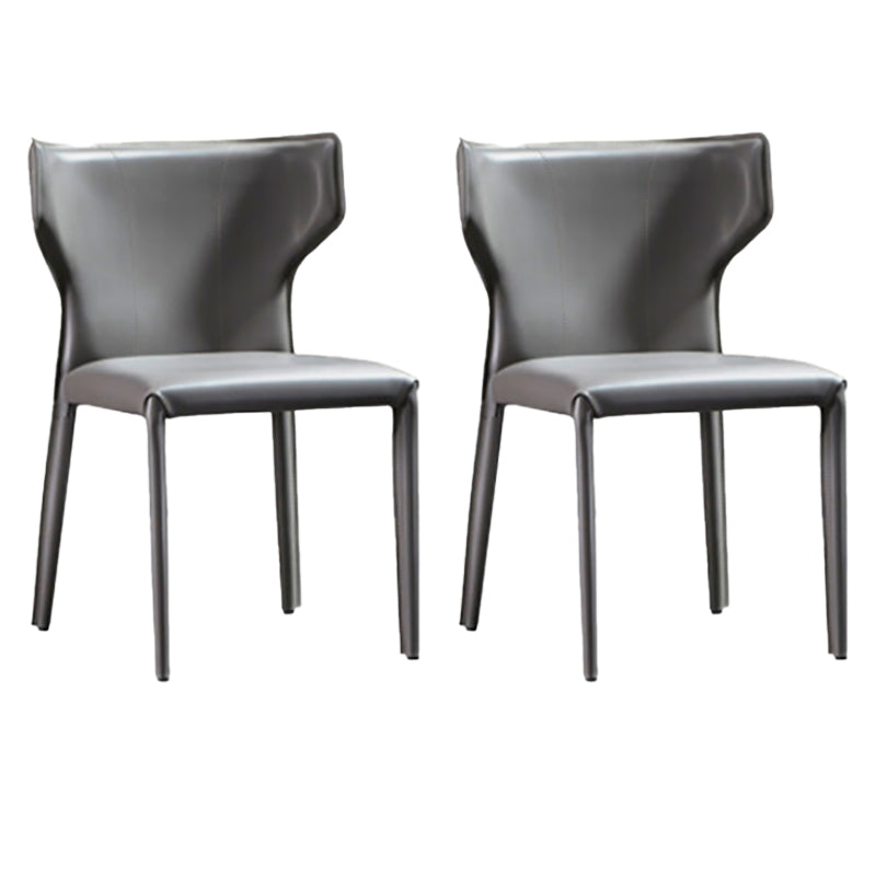 Modern Style Wingback Side Chair PU Leather Chairs for Dining Room