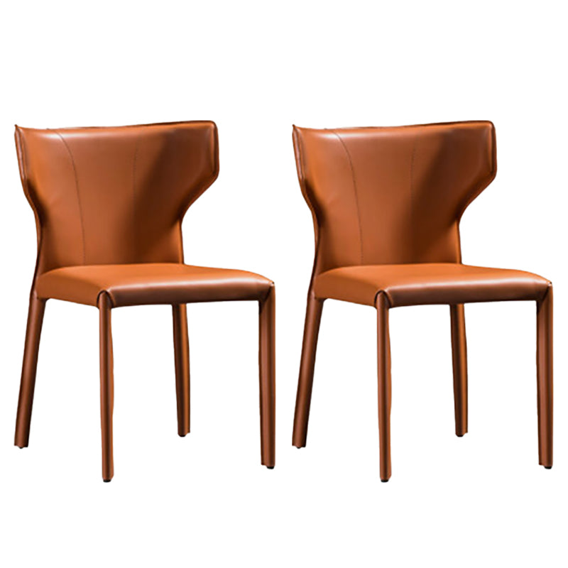 Modern Style Wingback Side Chair PU Leather Chairs for Dining Room