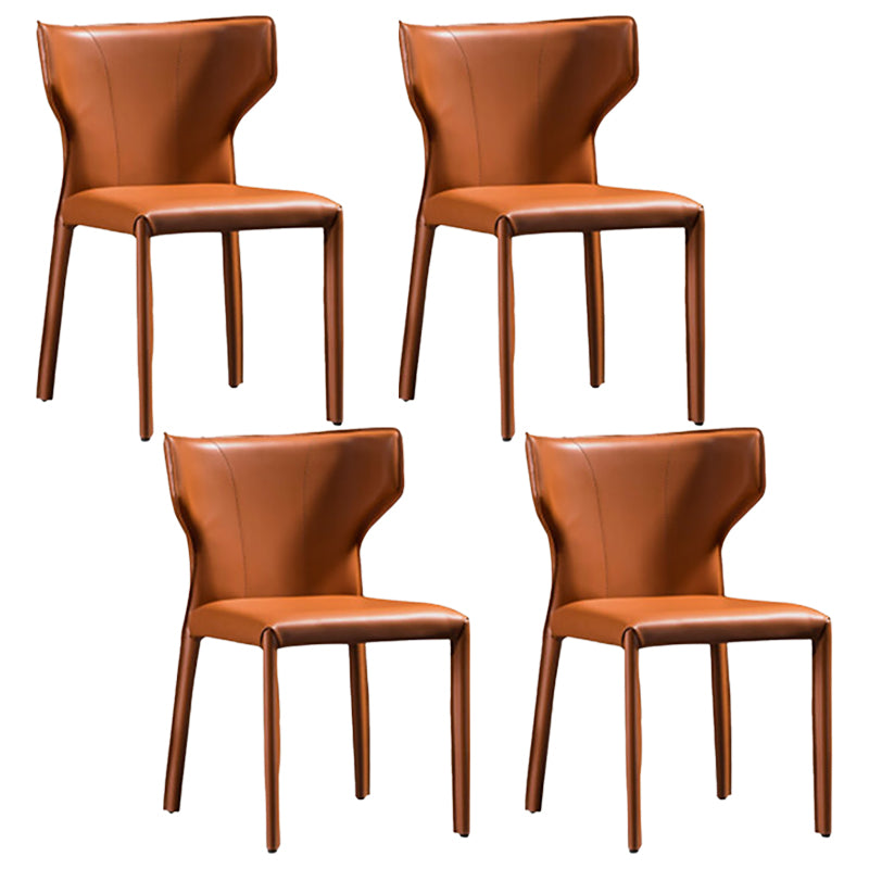 Modern Style Wingback Side Chair PU Leather Chairs for Dining Room