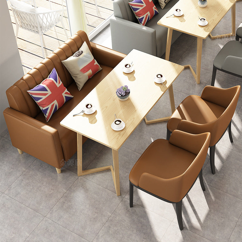 Modern Metal Dining Arm Chair Upholstered Side Chair for Dining Room