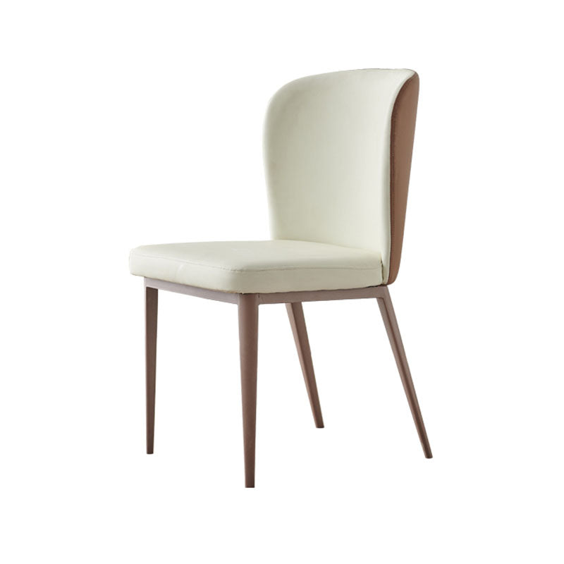 Contemporary Dining Side Chairs Wingback Side Chair with Stainless Steel Legs