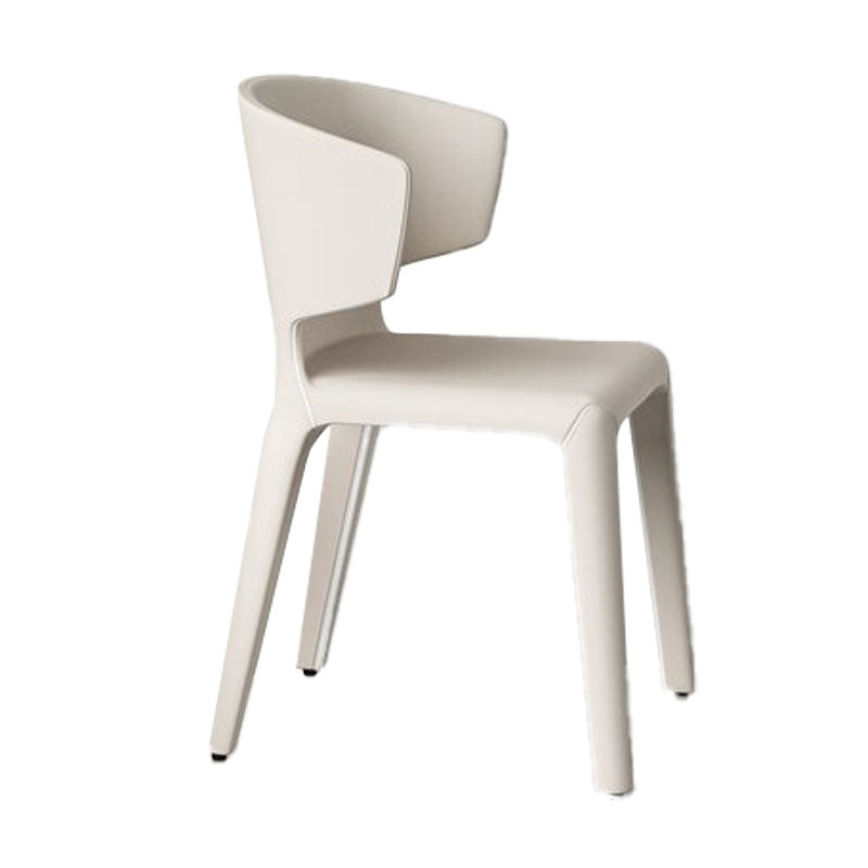 Glam Armless Dining Chairs Wingback Side Chair with Stainless Steel Legs