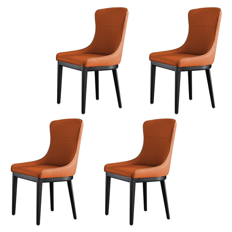 Modern Style Wood Parsons Chair Upholstered Dining Side Chair with