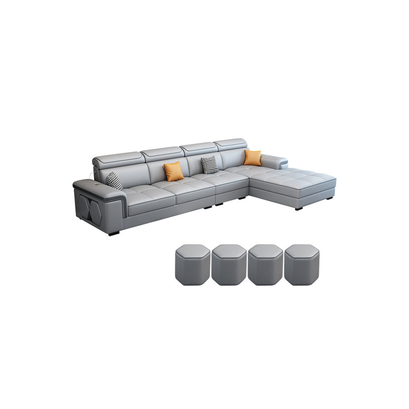 MODERNE 70 "D L-Shape Sectional Faceging Sofa avec chaise réversible pour le salon