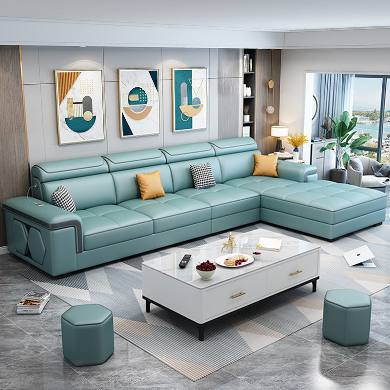 MODERNE 70 "D L-Shape Sectional Faceging Sofa avec chaise réversible pour le salon