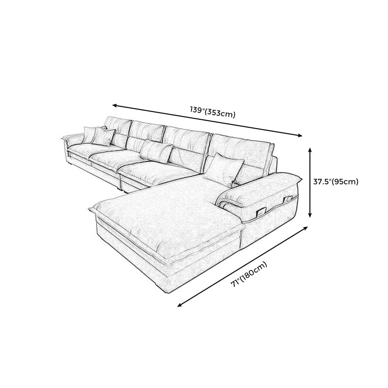 37.4 "Hoge donkergrijze kussen bovenarm Sectionele kussens achterste sectionele voor woonkamer