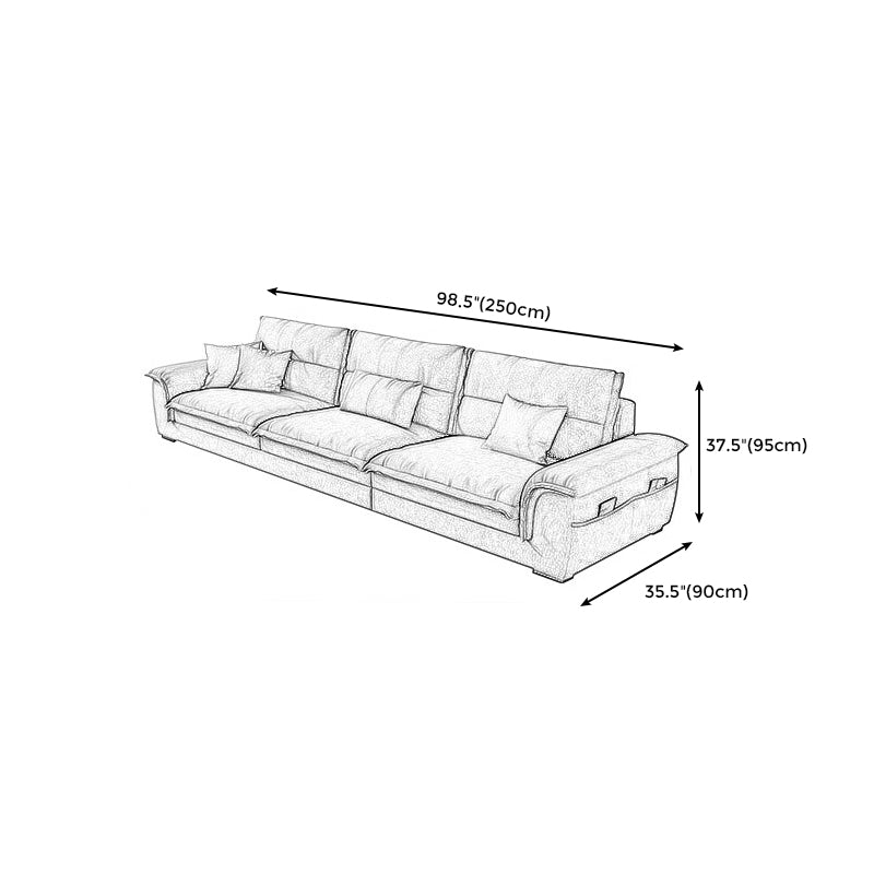 37.4 "High Dark Grey Top Cushion Sectional Sectional para sala de estar