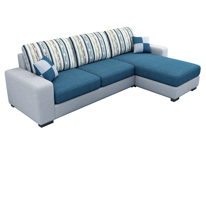 Square Arm 3-Seater Pillowed Back Cushions Sectionals with Chaise