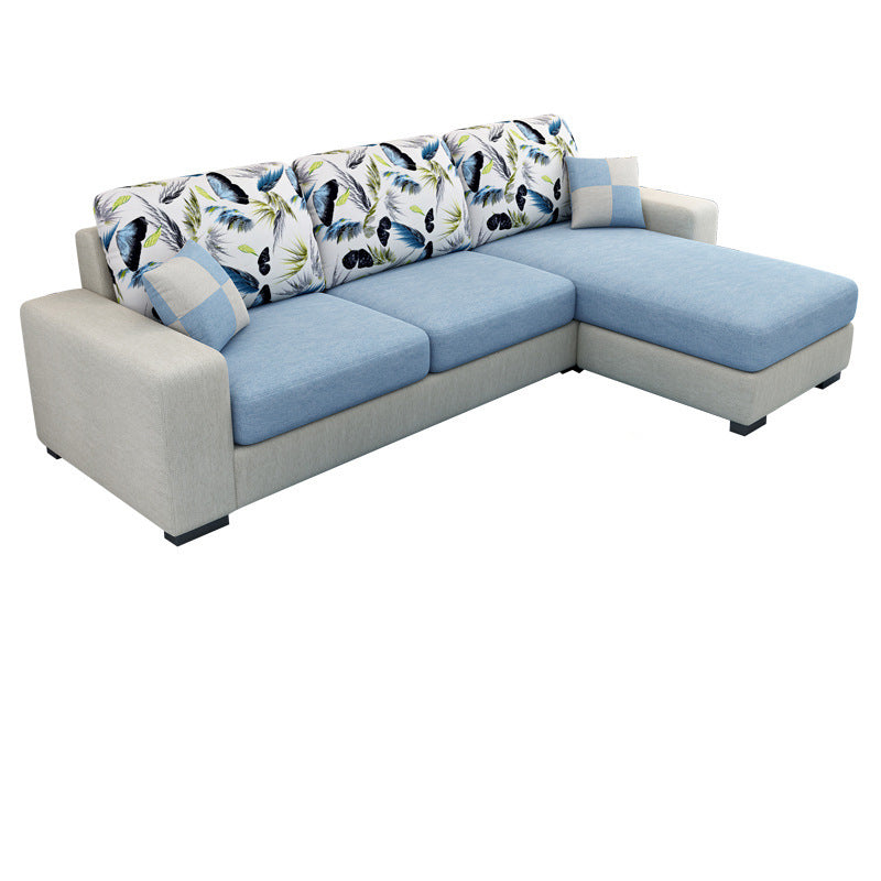 Square Arm 3-Seater Pillowed Back Cushions Sectionals with Chaise