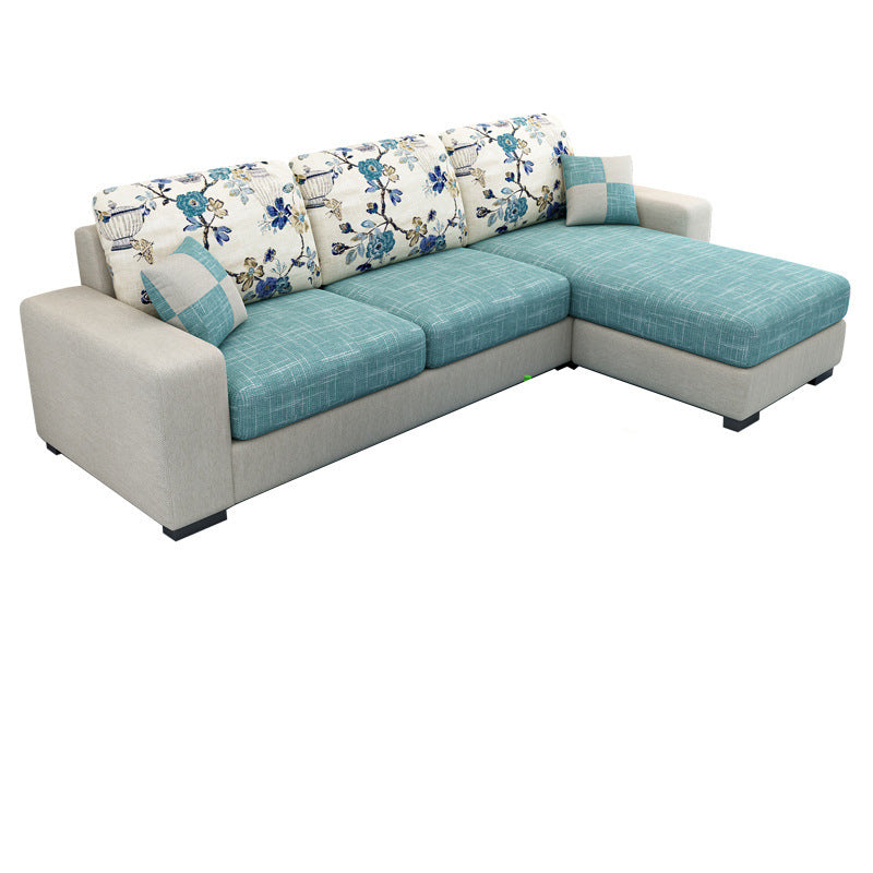 Square Arm 3-Seater Pillowed Back Cushions Sectionals with Chaise