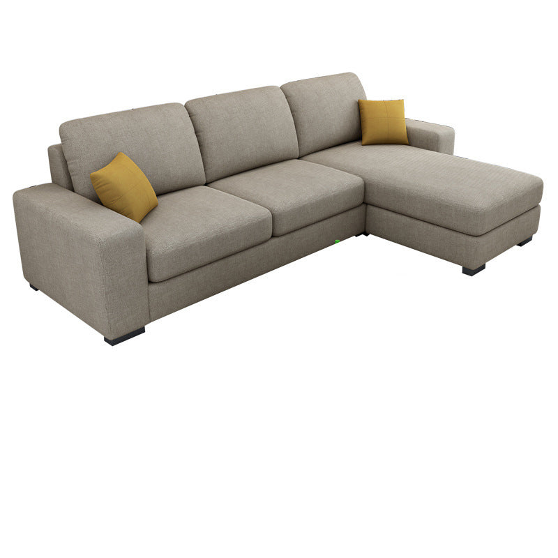 Square Arm 3-Seater Pillowed Back Cushions Sectionals with Chaise