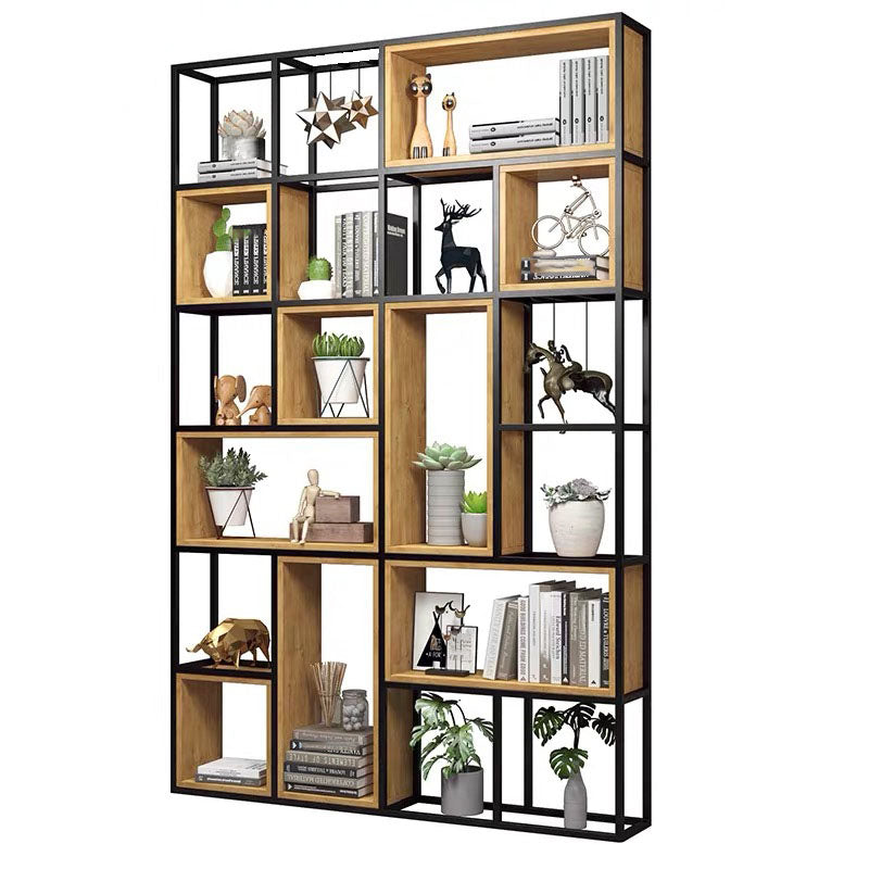 9.84 "W Bookcase Style Industrial Back Bookcase for Home Study Room Office