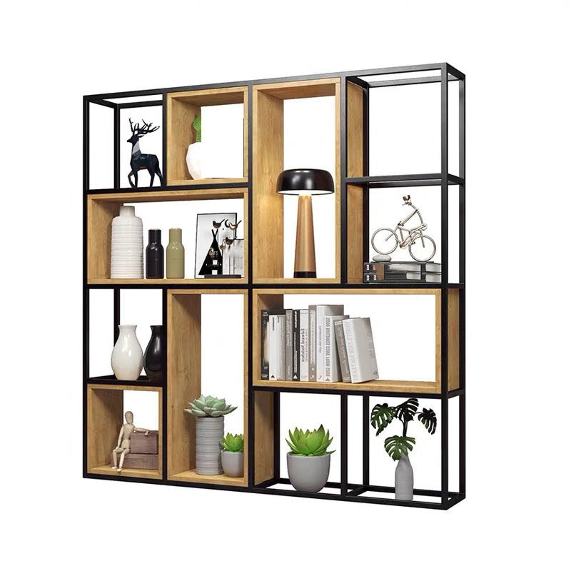 9.84 "W Bookcase Style Industrial Back Bookcase for Home Study Room Office