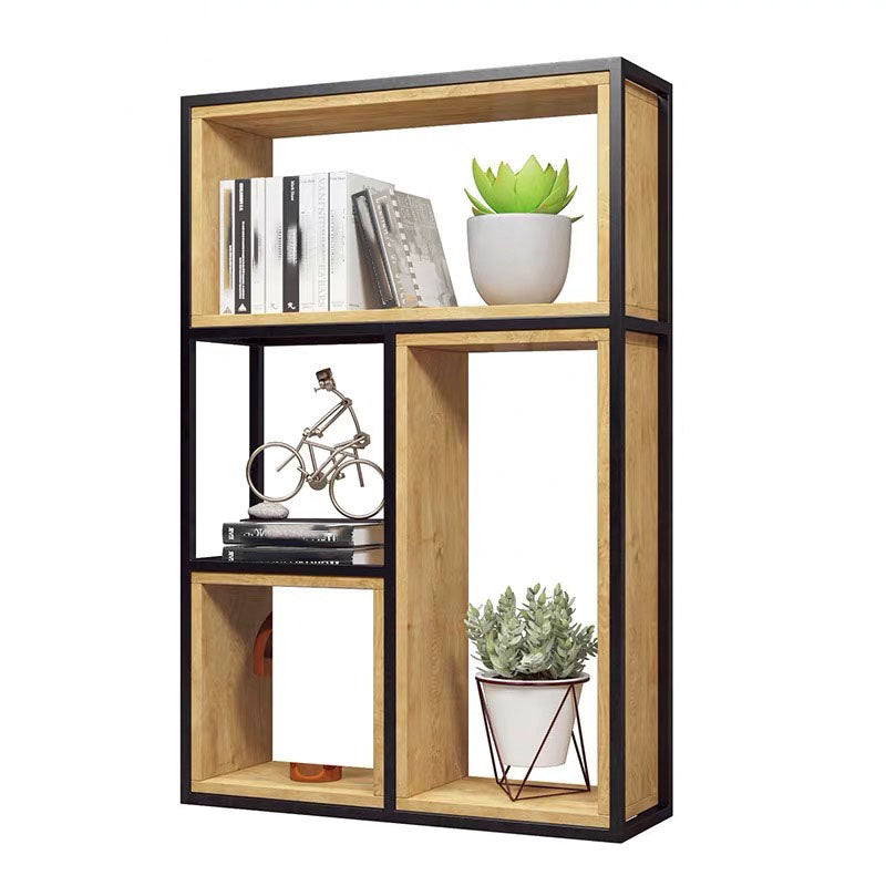 9.84"W Bookcase Industrial Style Open Back Bookcase for Home  Study Room Office