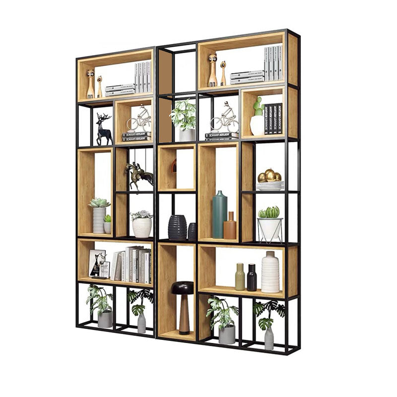 9.84 "W Bookcase Style Industrial Back Bookcase for Home Study Room Office