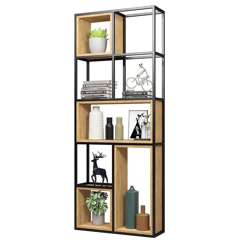 9.84 "W Bookcase Style Industrial Back Bookcase for Home Study Room Office