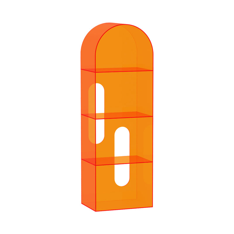 Acryl -boekenplank Scandinavian Style Orange Open Back Bookkast voor Home Office Study Room