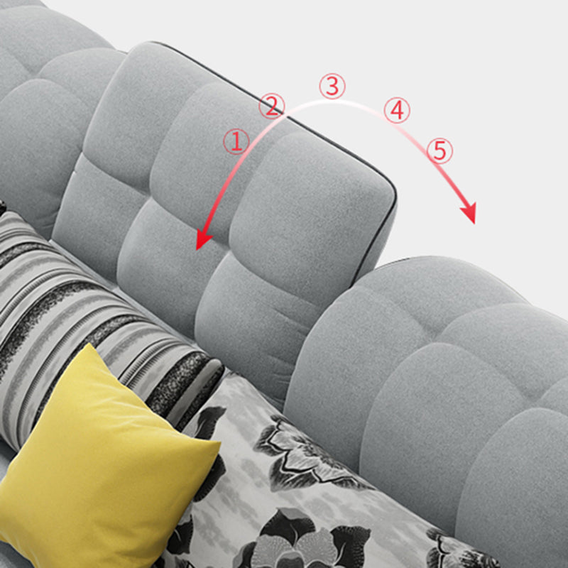 Cushion Back Sectional Tufted Pillow Top Arm Sofa for Living Room