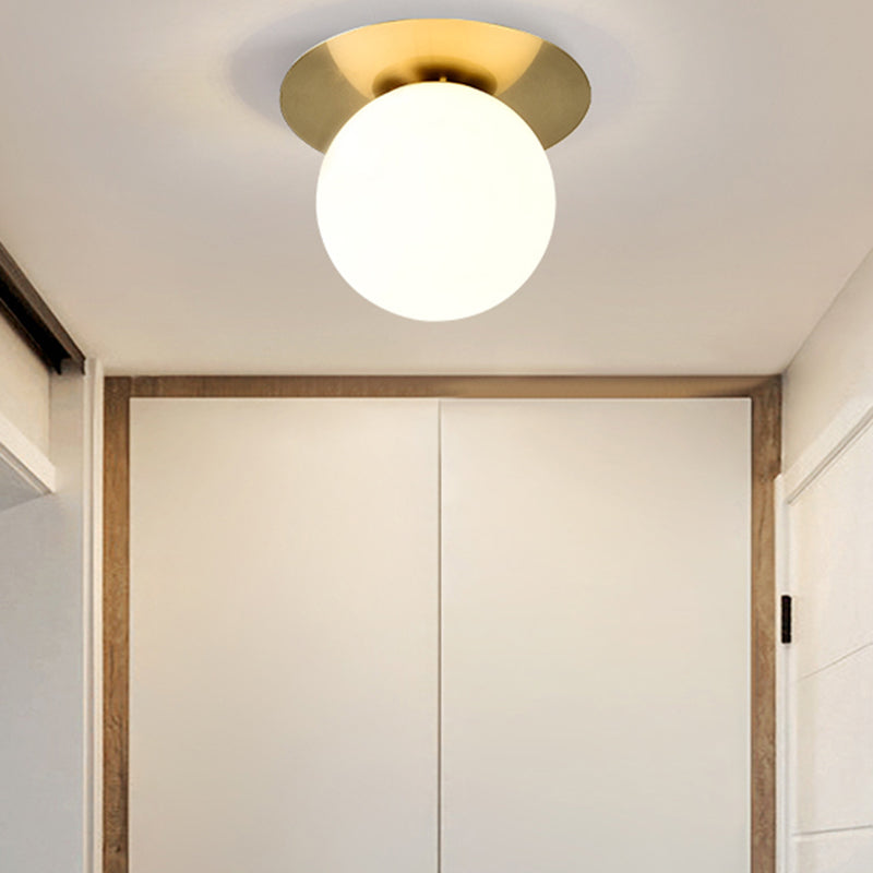 Moderne stijl bolvormige vorm plafond lichtglas 1 licht plafondlicht voor eetkamer