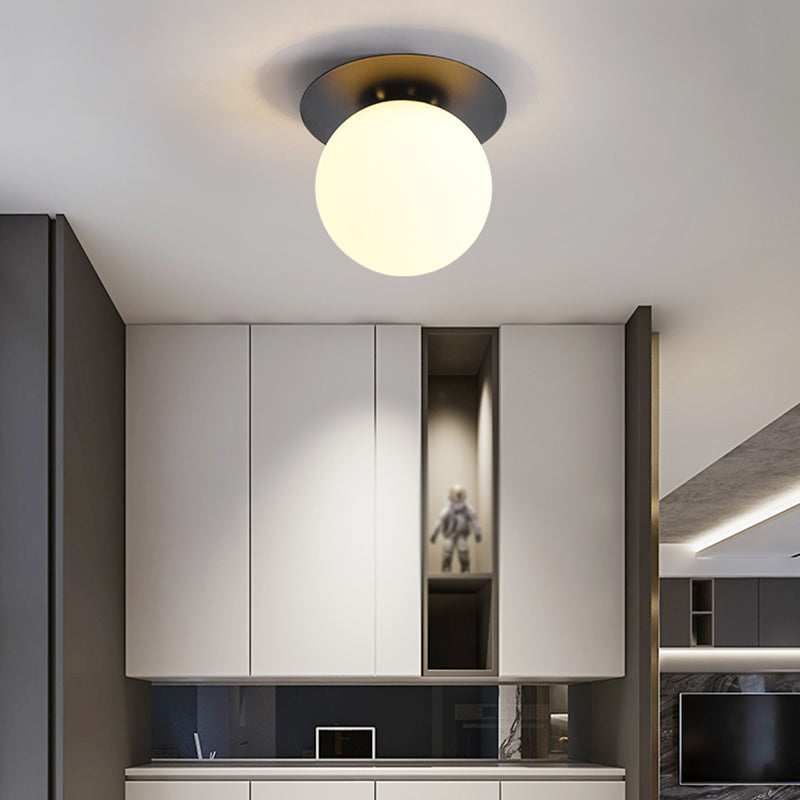 Moderne stijl bolvormige vorm plafond lichtglas 1 licht plafondlicht voor eetkamer