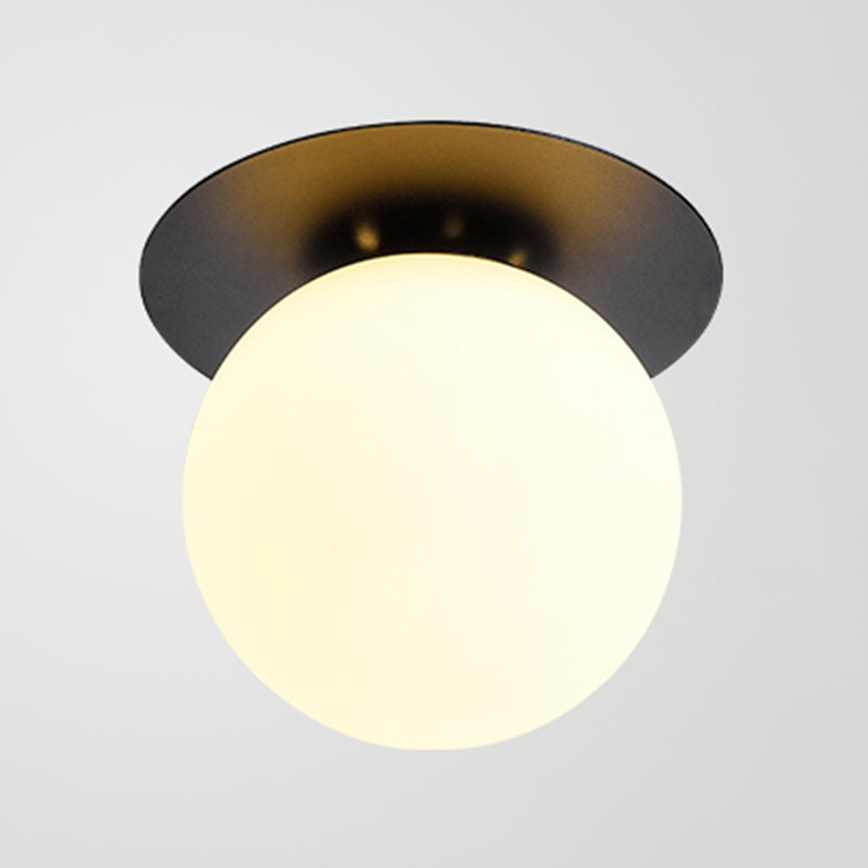 Modern Style Spherical Shape Ceiling Light Glass 1 Light Ceiling Light for Dining Room