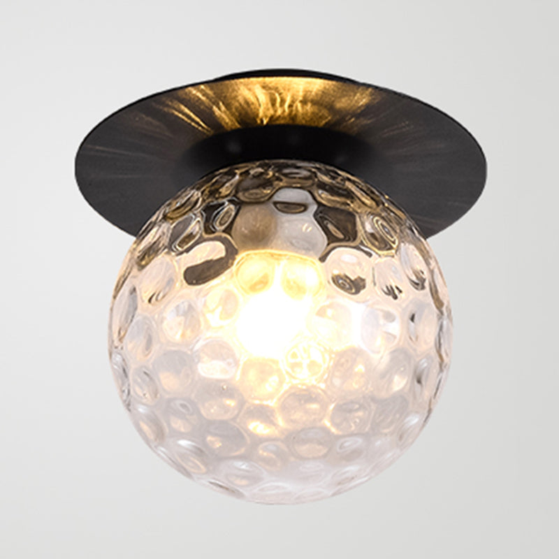 Modern Style Spherical Shape Ceiling Light Glass 1 Light Ceiling Light for Dining Room