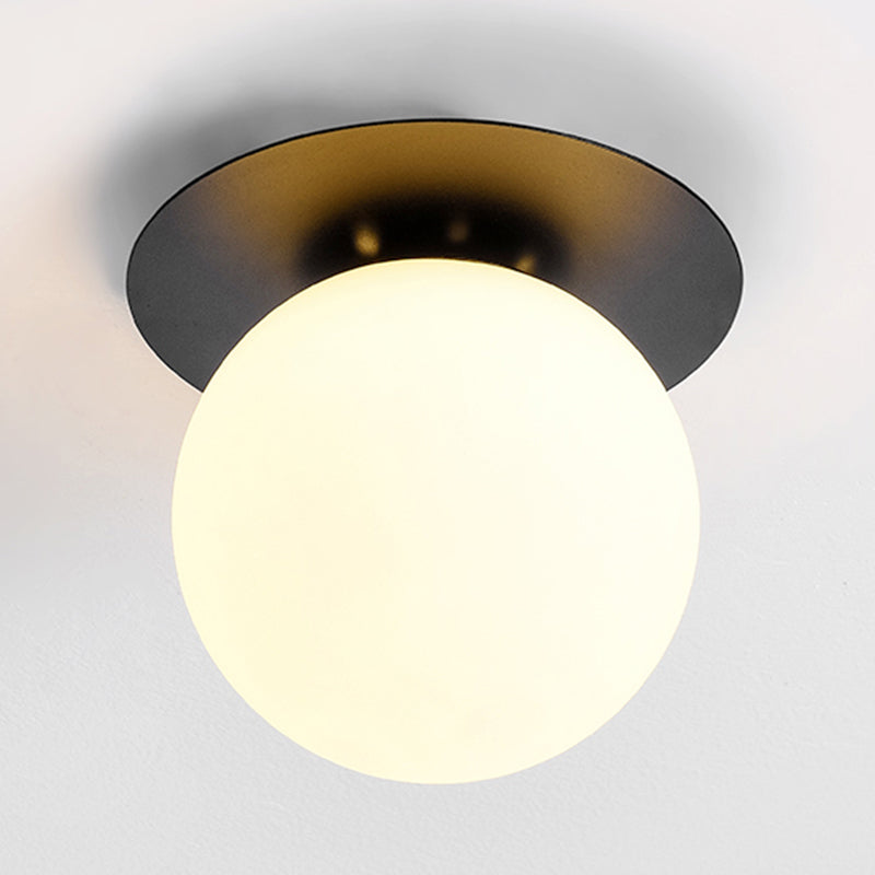 Modern Style Spherical Shape Ceiling Light Glass 1 Light Ceiling Light for Dining Room