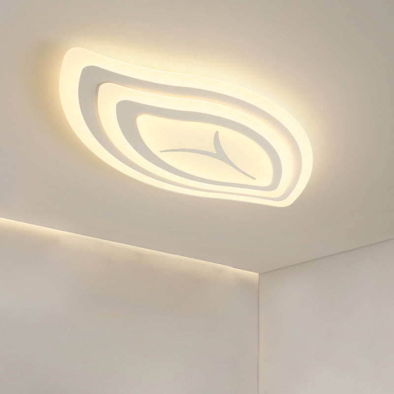 White Leaf Ceiling Lighting Nordic-Style LED Acrylic Ceiling Flush Mount