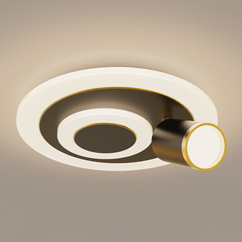 Géométrique Shade Metal Flush Plafond Light Modern Style 3 Lumières Flush Mount Fixture