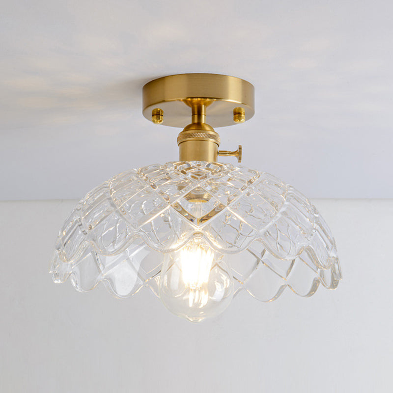 Moderner Stil Geometrischer Flush Mount Lampe Glas 1-Licht-Flush-Leuchten